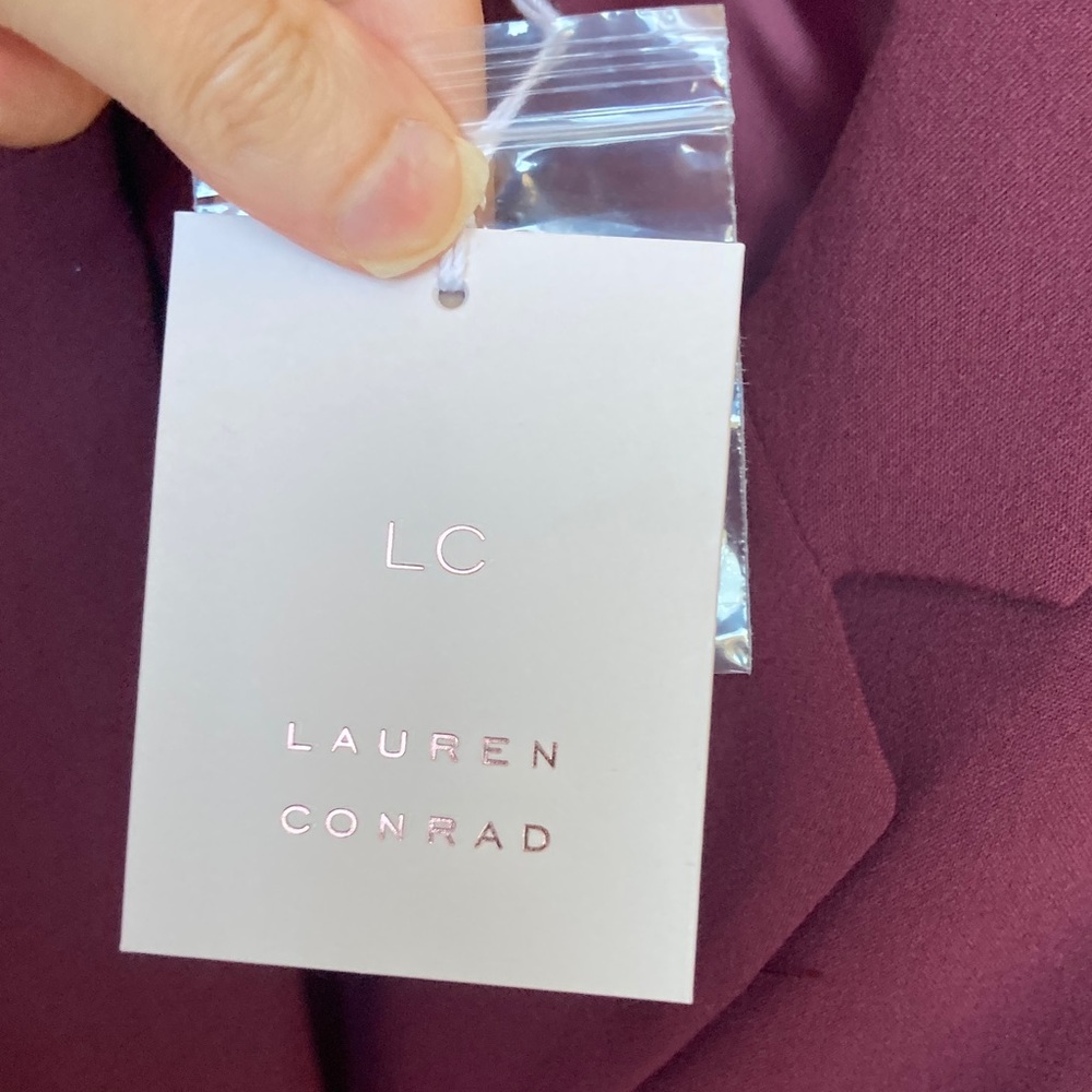 Lauren Conrad blazer office jacket longer length shoulder pads business casual 2 - Picture 8 of 17
